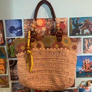 fossil straw purse